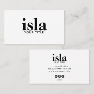 Carte De Visite Logo de typographie professionnelle minimaliste