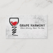 Carte De Visite Logo de verre de vin créatif moderne (Devant)