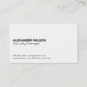 Carte De Visite Logo de verrouillage de sécurité (Dos)