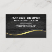 Carte De Visite Logo de verrouillage de sécurité | Mur en briques (Dos)