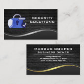 Carte De Visite Logo de verrouillage de sécurité | Mur en briques (Devant / Derrière)