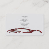 Carte De Visite Logo de voiture de luxe - Sportscar rouge, modèle  (Dos)