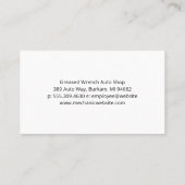 Carte De Visite Logo de voiture de sport | Service Auto (Dos)