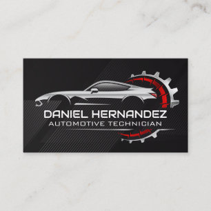 Carte De Visite Logo de voiture de sport   Service Auto