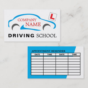 Carte De Visite Logo de voiture, Ecole de Conduite / Nomination d'
