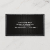 Carte De Visite Logo de voiture | Fibre de carbone | Cuir (Dos)