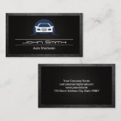 Carte De Visite Logo de voiture | Fibre de carbone | Cuir (Devant / Derrière)