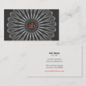 Carte De Visite Logo de Whisk Monogrammed Chef (Devant / Derrière)