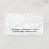 Carte De Visite Logo de Wine City Skyline | Tige | Blanc marbre (Dos)