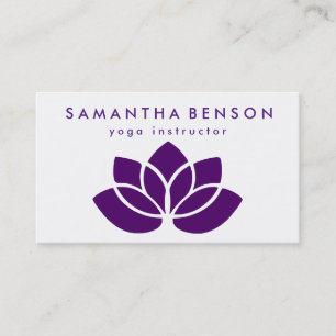 Carte De Visite Logo de yoga Fleur de Lotus élégante