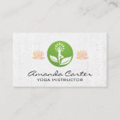 Carte De Visite Logo de yoga | Fleurs Lotus (Devant)