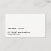 Carte De Visite Logo de yoga | Moderne (Dos)