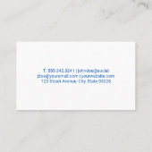 Carte De Visite Logo d'eau de lavage de voiture | Arrière - plan a (Dos)