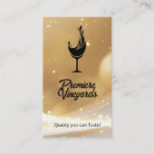 Carte De Visite Logo d'éclaboussure en verre de vin | Arrière - pl (Devant)