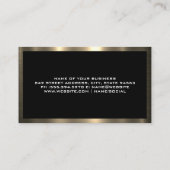 Carte De Visite Logo d'éclaboussure en verre de vin | Bordure méta (Dos)