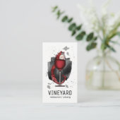 Carte De Visite Logo d'éclaboussure en verre de vin | Expressif (Debout devant)