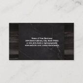 Carte De Visite Logo d'éclaboussure en verre de vin | Marbre et bo (Dos)