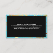 Carte De Visite Logo d'éclaboussure en verre de vin | Marbre Turqu (Dos)