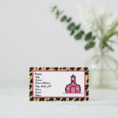 Carte De Visite Logo d'empreinte de léopard (Debout devant)