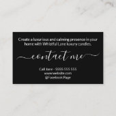 Carte De Visite Logo D'Encre D'Or Moderne Bougie Et Savon (Dos)