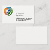 Carte De Visite Logo d'énergie solaire renouvelable (Devant / Derrière)