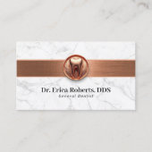 Carte De Visite Logo dentaire Dentist en cuivre (Devant)