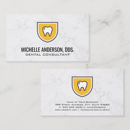 Carte De Visite Logo dentaire dents (Devant / Derrière)