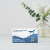 Carte De Visite Logo dentaire du visage souriant | Code QR (Debout devant)