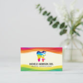 Carte De Visite Logo dentaire moderne coloré (Debout devant)