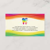 Carte De Visite Logo dentaire moderne coloré (Dos)