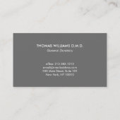 Carte De Visite Logo dentaire moderne en blanc (Dos)