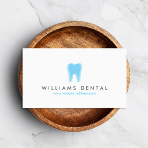 Carte De Visite Logo dentaire moderne en blanc