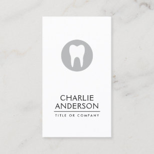 Carte De Visite Logo Dentist dent minimaliste vertical moderne