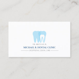 Carte De Visite Logo Dentiste Blue Tooth Soins Dentaires