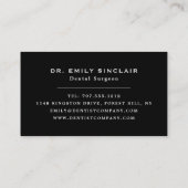 Carte De Visite Logo Dentiste, Dentistère, Dentiste (Dos)