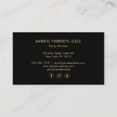 Carte De Visite Logo Dentiste Noir/Blanc Rendez-vous (Dos)