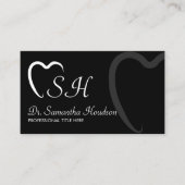 Carte De Visite Logo Dentistère Noir Dents simples (Devant)
