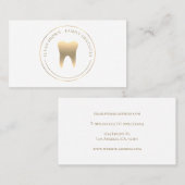 Carte De Visite Logo Dentistra Gold Teeth (Devant / Derrière)