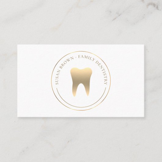 Carte De Visite Logo Dentistra Gold Teeth (Devant)