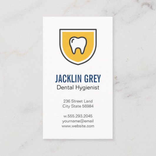 Carte De Visite Logo Dentistry Tooth (Devant)