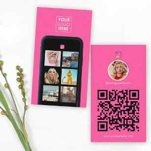 Carte De Visite Logo d'entreprise 7 Grille photo Médias sociaux Co