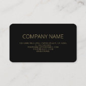 Carte De Visite Logo d'entreprise avec code QR noir moderne (Dos)