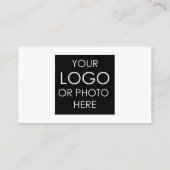 Carte De Visite Logo d'entreprise blanc Scannable Social Media QR  (Dos)