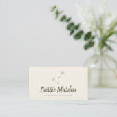 Carte De Visite Logo d'entreprise botanique rustique de graines de (Debout devant)