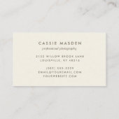 Carte De Visite Logo d'entreprise botanique rustique de graines de (Dos)