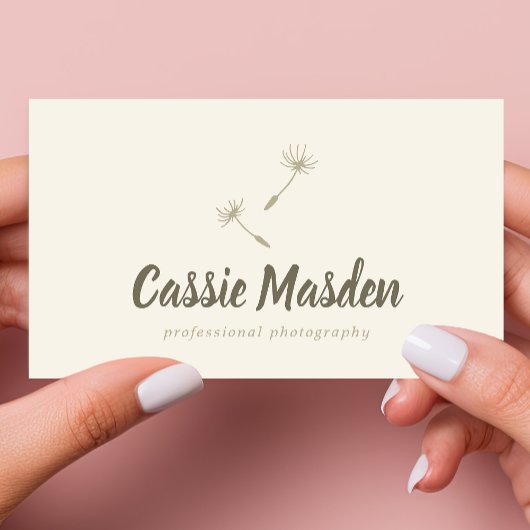 Carte De Visite Logo d'entreprise botanique rustique de graines de