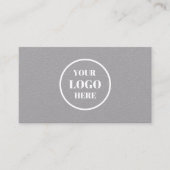 Carte De Visite Logo d'entreprise Clean Simple Grey Professional (Devant)