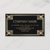 Carte De Visite Logo d'entreprise Code QR Art Déco (Dos)
