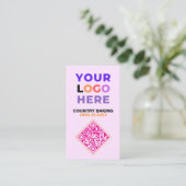 Carte De Visite Logo d'entreprise & Code QR | Boulangerie Blanc & (Debout devant)