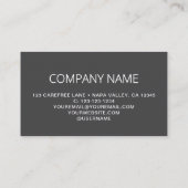 Carte De Visite Logo d'entreprise Code QR Gris Foncé Moderne (Dos)